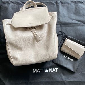 Matt & Nat Vegan Leather Backpack and Wallet
